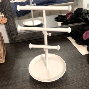 White Rotating Jewelry Holder